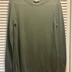 LOFT Olive Knit Top ~ Large